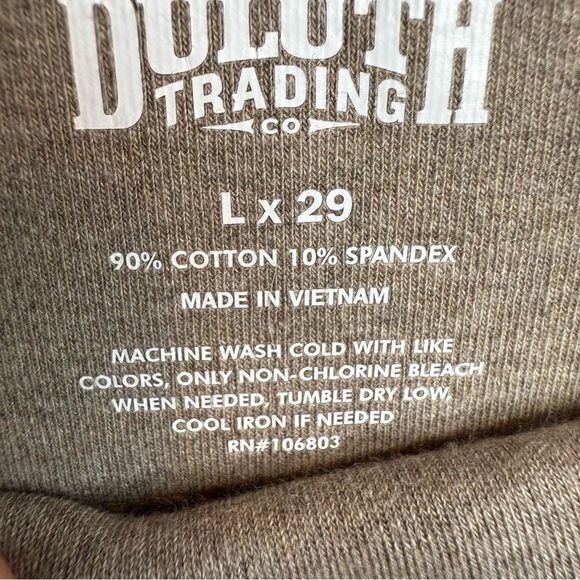 Duluth Trading Co | Light Brown Knit Straight Leg Pants | Sz L - Picture 4 of 6